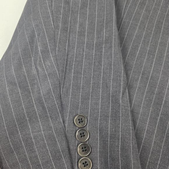 Brooks Brothers 346 Blazer Mens 42S Gray Pinstripe Wool Stretch Notch Lapel - Picture 2 of 15
